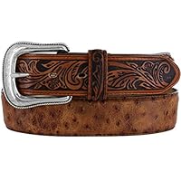 Tony Lama Rustic Ostrich Belts 32 Tan Men