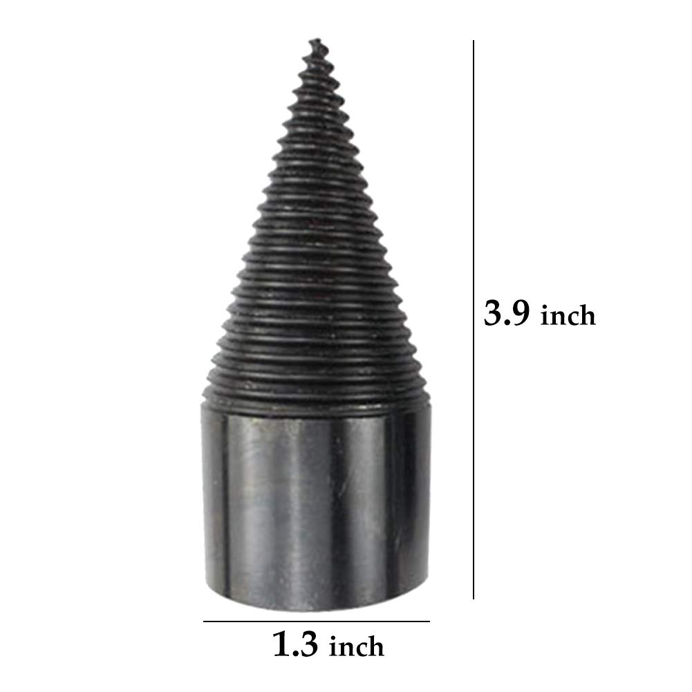 thumbnail image 2 of GREENWISH Log Splitter Drill Bit – 32mm Cone, Hex Shank, Heavy Duty For Electric Drill, Splits Firewood Easily 2 of 9