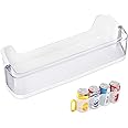 UPGRADED DA97-08347A Refrigerator Door Shelf Bin Compatible with Samsung Refrigerator RS25H5111SR RS25H5111SG RS265TDRS RS267TDRS Part,For Refrigerator Lower Bottom Door Bin Guard DA63-05217A