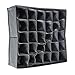 TOP-MAX Underwear Wardrobe Closet Drawer Organizer Bedroom Storage Organizer Box Divider Containers 30 Slots Compartments Adjustable Under Bed Cloth Organizer Unit for Socks Ties Hanky Belt Bra