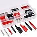 Glarks 12Pcs Red and Black Insulated 4mm Banana Plugs Wire Solder DIY Multimeter Test Leads Banana Plugs Female to Female and Male Connectors For 4MM Banana Plug Jack Extension Adapter, 6 Pairs