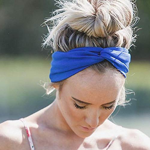 RIOSO Turban Headbands for Women Twisted Boho Headwrap Yoga Workout Sport Thick Head Bands