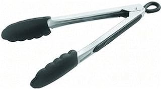 Leifheit Küchen- und Grillzange, 23 cm mit Klick-Verschluss, Kochzange mit hitzebeständigen Enden, Küchenzange mit stabilem Edelstahlgriff, ProLine-Serie