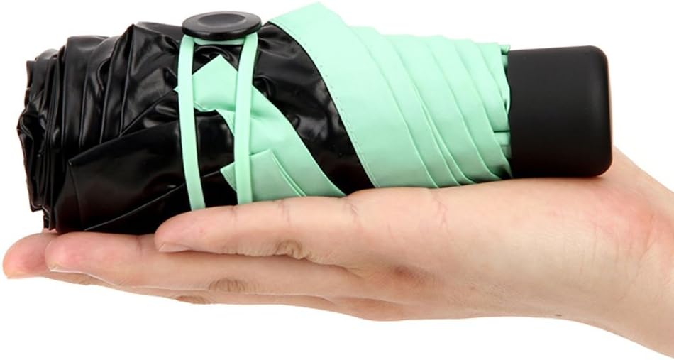 MAXZOLA Mini Folding Umbrella Compact Lightweight Pocket Anti-UV Umbrella