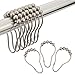 Amazer Decorative Shower Curtain Hooks, Shower Curtain Hooks Rust Proof Stainless Steel Shower Curtain Hooks, Shower Hooks for Shower Curtain Bathroom 12PCS, Matte Nickel