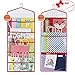 ProPik Storage for Gift Bags, Tissue Paper, and Wrapping Paper - Hanging Gift Bag Storage Organizer - 38 x 16 Inch PVC (Red)