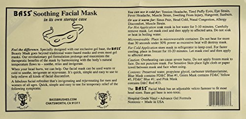 Hot / Cold facial Mask Microwavable Bass Brushes 1 Mask