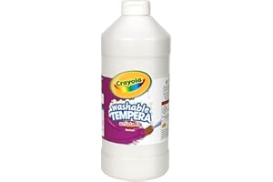 Crayola Tempera Washable Paint 32-Ounce Plastic Squeeze Bottle, White