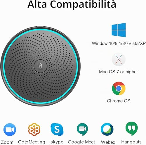 MONODEAL USB Conference Microphone, Microphone for PC Video Conference, Recording, Skype, Online Class, Games, Zoom, Plug & Play Compatible with Mac Windows PC