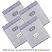 Homyfort Cloth Storage Bins, Foldable Cubes Box Basket Organizer Container Drawers with Dual Plastic Handles for Closet, Bedroom, Toys,Set of 4 Light Grey 13