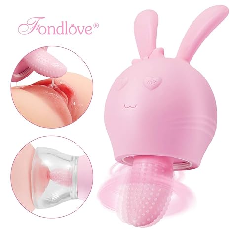 Fondlove Zunge Vibrator Klitoris Brust Stimulator Sauger Brustsauger Vibratoren für sie mit 5 Saugintensitäten 7 Vibrationsst