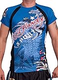 Ed Hardy Mens Eagle Mesh Crew Tee Top - Blue - Large