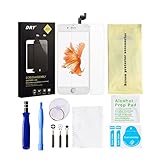 iPhone 6 Screen Replacement White 4.7 inch, DRT LCD Screen Display Touch Screen Digitizer Frame Assembly Set with Repair Tools - Professional Tempered Glass Screen Protector