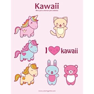 Kawaii libro para colorear para adultos 1 (Volume 1) (Spanish Edition)
