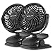 OPOLAR Rechargeable Clip on Fan, USB or Battery Operated Small Fan with 4 Speeds, 360 Degree Rotation, Quiet Desk Fan, Powerful Wind for Outdoor Activity, Home and Office-Two Pack
