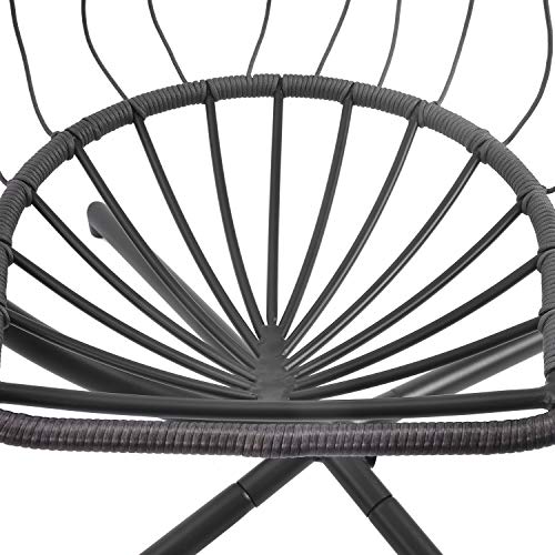 Wicker Swing Egg Chair Patio Hanging Hammock Chair with Stand 350
