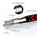 Deepcomp Lightning Cable,Charger Cables 4Pack 3FT 6FT 6FT 10FT to USB Syncing and Charging Cable Data Nylon Braided Cord Charger for iPhone X, iPhone 8/8 Plus/7/7 Plus/6s/6s Plus/6/6 Plus(BlackRed)