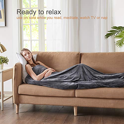 Degrees of Comfort Sherpa Weighted Blanket Throw Dualed Sided Soft Cozy