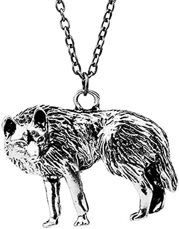 Best Wing Jewelry "Wolf" Pendant Necklace (Silver-Tone)
