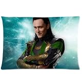 Custom Tom Hiddleston The Avengers Loki Laufeyson Pillowcase Standard Size: 20*30 Inch(Approximate 50*76 cm) Design Cotton Pillow Case