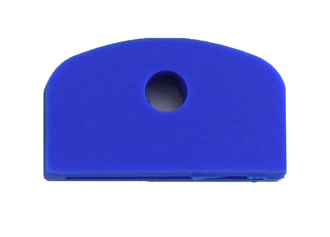 Packet of 5 units of Large Square Headed Identifying Key caps for Yale Keys … (Blue yale5)
