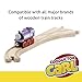 Conductor Carl 100 Pieces of Bulk Wooden Train Track - Compatible with All Major Brands Including Thomas, Brio, and Chuggington