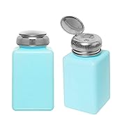 JETEHO 2 Pack 200ml Push Down Alcohol Dispenser Pump Bottle Methanol Container