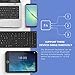 Multi-Device Wireless Bluetooth Keyboard, Jelly Comb Full Size Ultra Slim Rechargeable Wireless Bluetooth Keyboard Compatible for iPad, iPad Pro, iPhone, Android Tablets, Windows, iOS, Mac OS (Black)