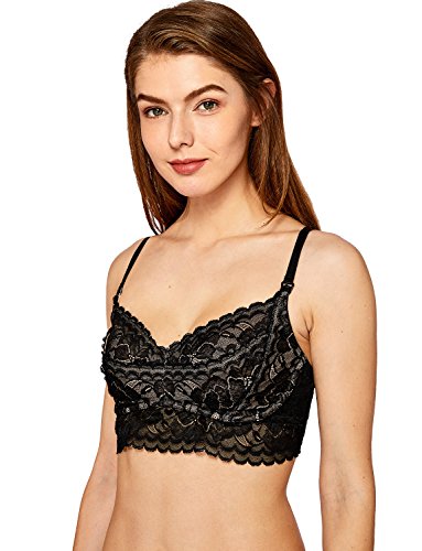 MOMANDA Women's Underwire Lace Nursing Hands-Free Pumping Bra Black 36DD - Thumbnail 4
