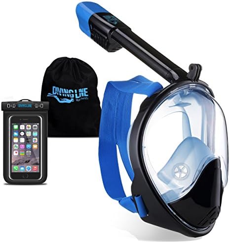 DivingLine Snorkeling mask (Black/Blue, S/M)