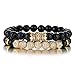 SHIWE 8MM Lava Rock Beads Bracelet for Men Women Essential Oil Beaded Healing Anxiety Bracelets