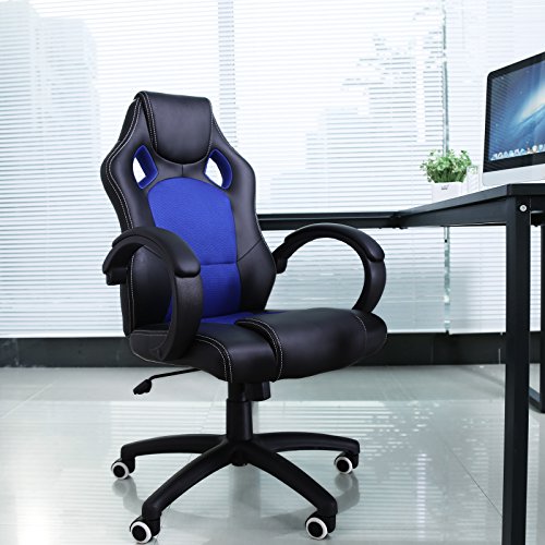 SONGMICS-Poltrona-Girevole-Sedia-Direzionale-Ergonomica-da-Ufficio-Studio-Regolabile-con-Rotelle-OBG56L