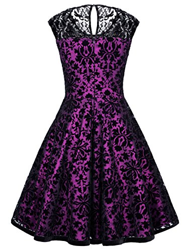 Belle Poque Retro Floral Lace Vintage Bridesmaid Cocktail Dress XL BP278-5