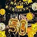 50th Birthday Decorations - 50th Number Balloons Black and Gold Party Decorations 50th Birthday 50th Birthday Decorations For Men Women