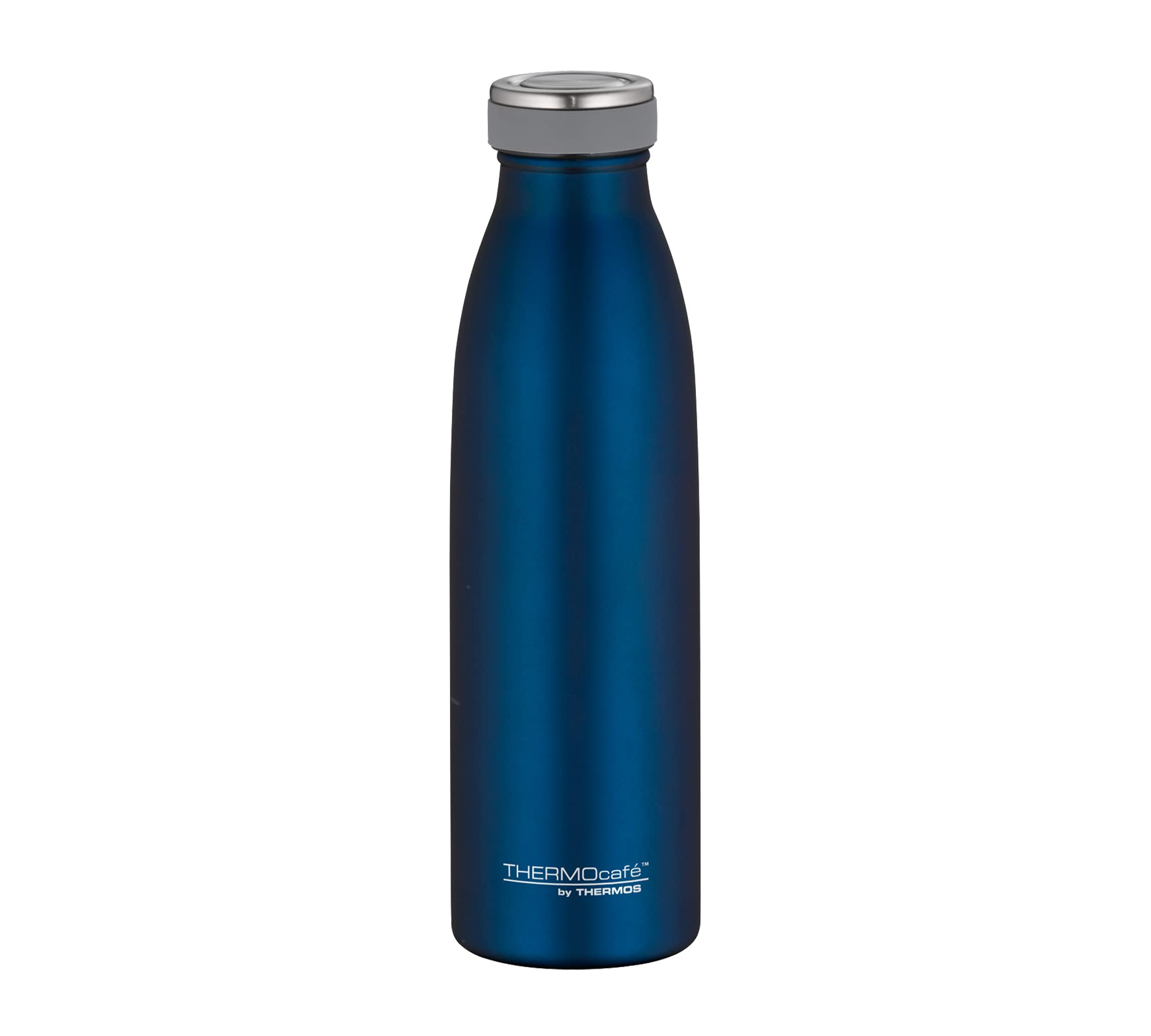 ThermoCafé Drinking Bottle, Insulated Water Bottle, Insulated Bottle, Thermos Flask, Stainless Steel, Mat Saphir Blue, 0,5 l