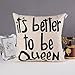 Happytimelol 18 x 18 Standard Size Cotton Linen Throw Pillow Case Cover with Quote Print