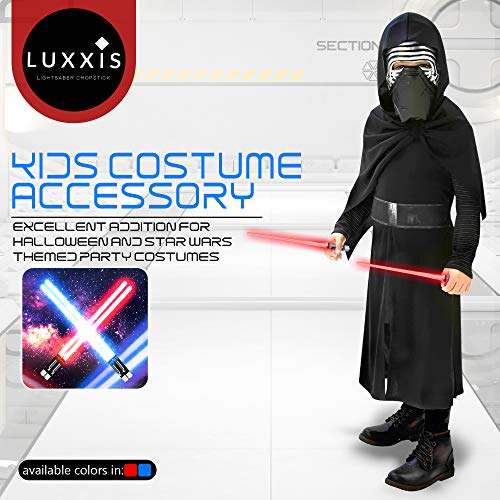 Lightsaber Light up LED Chopsticks Multi function for Star Wars Theme Party Fun Gift Set [2 PAIR - RED AND BLUE SET] - Thumbnail 4