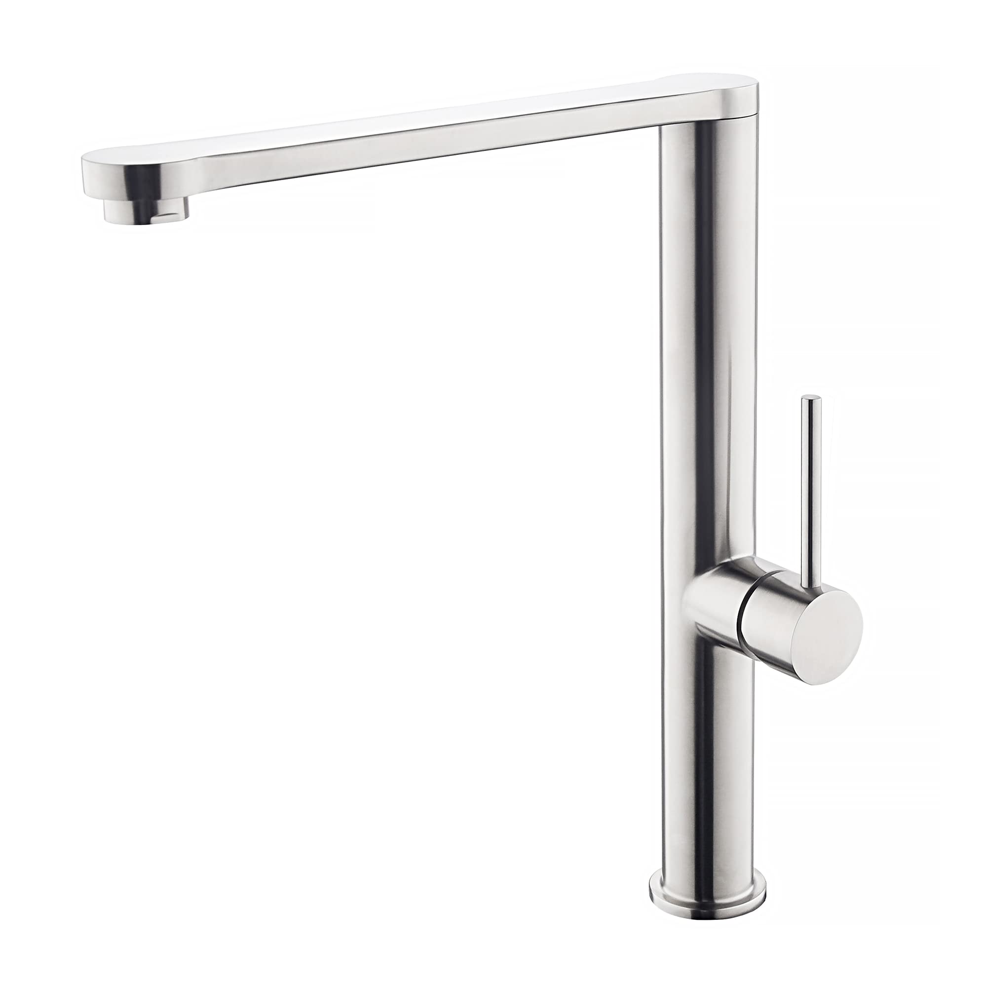 LAXARA® Elosa Kitchen Tap Made of Solid 304 Stainless Steel | Stainless Steel | High Pressure - Brushed Stainless Steel | Designed for Modern Kitchens | LongLife Ceramic Cartridges