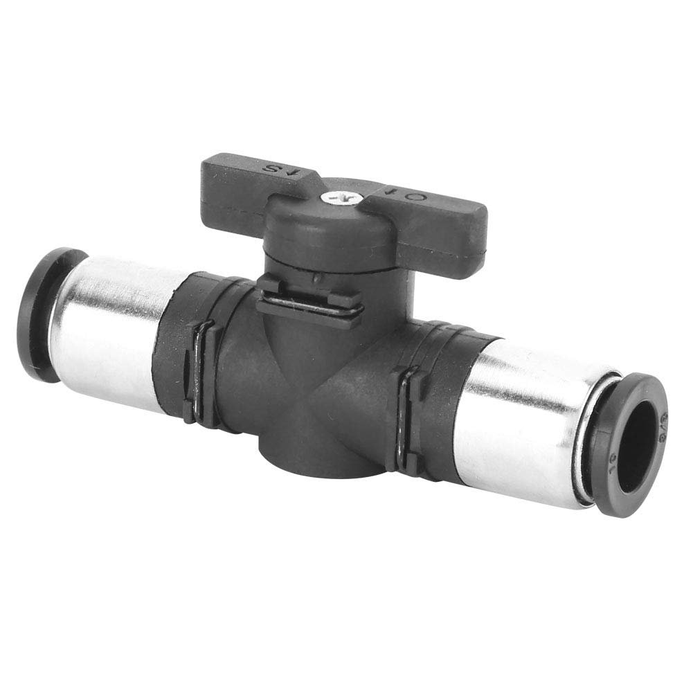 Pneumatic Connector Black 2 Way Quick Fittings Adapter BUC Hand Valve for 6mm-12mm Air Tube Hose Pneumatic Air Fittings Industrial Pneumatic Valve BUC-10