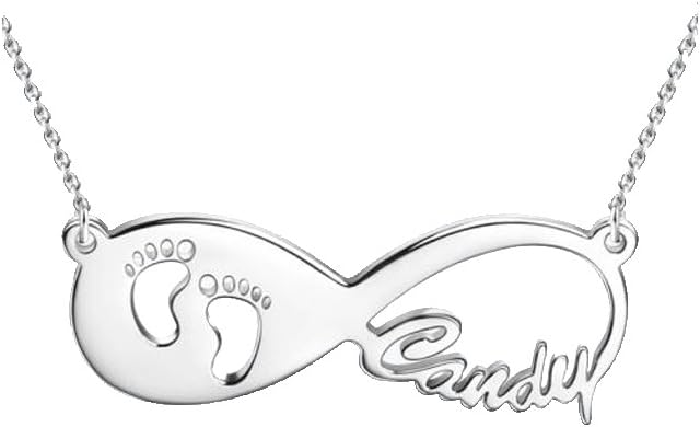 Infinity Pendant Personalized Charming Elephant Name Necklace 925 Sterling Silver Customized Any Name