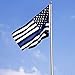 Thin Blue Line Flag, Police Flag, American Flag, Police Flag, Honoring Law Enforcement Officers, Embroidered Stars Sewn Stripes, Blue Thin Line