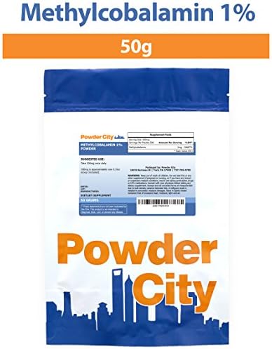 Powder City Methylcobalamin 1% (Methyl B12) (50 Grams)