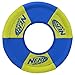 Nerf Dog Trackshot Toss and Tug Ring Dog Toy, Lightweight, Durable and Water Resistant, 9 Inches, For Medium/Large Breeds, Single Unit, Blue/Green