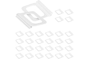 GIOKYI 30 Pcs Window Screen Pull Tabs, Universal Hollow Spine Channel Lift Tabs, Plastic Frosted Window Screen Tabs Pulls Replacement (Tough and Not Easy to Deform)