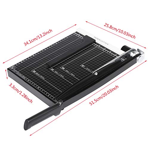 [US Stock]Black Steel Heavy Duty Professional Office Home A4 Paper Desk Tops Paper Cutter Trimmer Scrap Machine (Type4) - Thumbnail 3