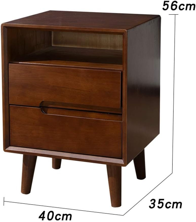 Retro Nightstand Bedside Table For Bedroom Small End Table With Drawer And Open Compartment Living Room Sofa Coffee Table Size 40x35x56cm Amazon Co Uk Kitchen Home