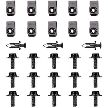 Flow.month Engine Splash Shield Body Bolts Screws - Fender Bumper Clips Rivets - Splash Shield Hardware Bolts Kit for Nissan 350z 370z Infiniti G35 G37 FX35 FX45