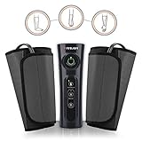 FiveJoy Portable Electric Cordless Air Compression Leg Massager Wraps Sleeves for Muscle Relaxant, Blood Circulation and Pain Relief - Scd Machine for Arm, Calf and Foot - Great Personal Therapy Tool