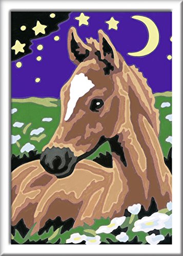 Ravensburger 28507 Malen nach Zahlen Atelier Pferde - für Kinder ab 7 Jahren, Malset mit Rahmen, Pinsel, Maltafeln… – Bild 4