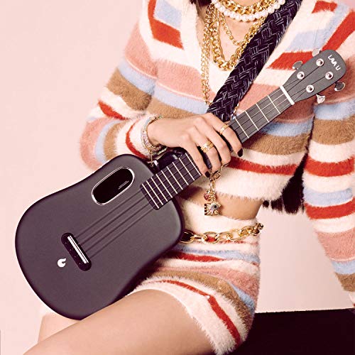 LAVA U Carbon Fiber Ukulele with Effects Concert Travel Ukulele with Case Pick and Charging